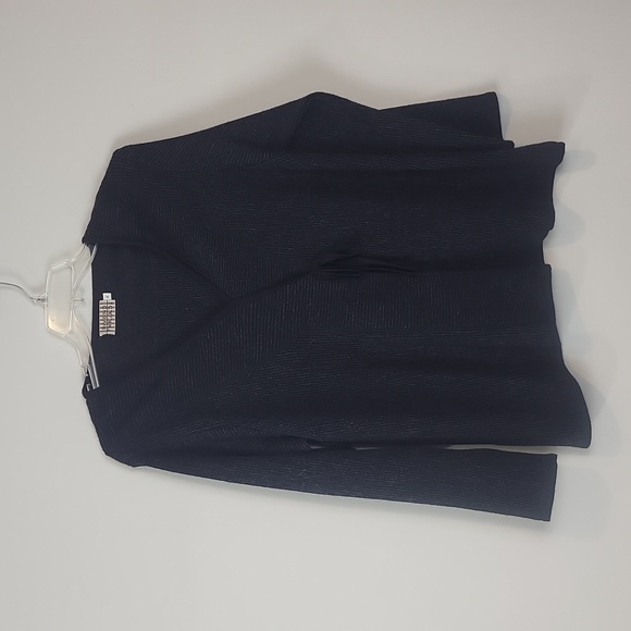 Beyond Threads Sweaters - BEYOND THREADS Black Alpaca Wool Blend Wrap Lagonlook Cardigan Sweater